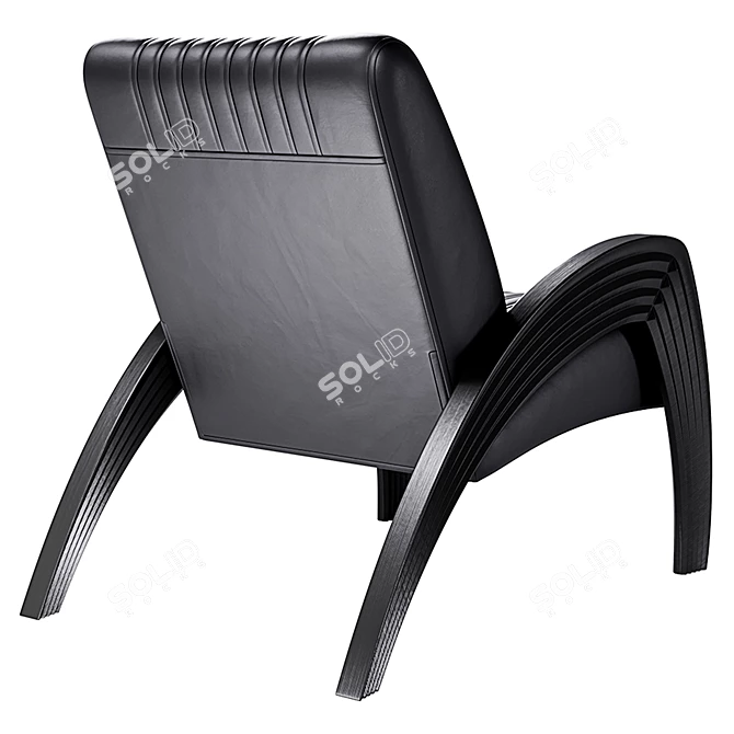 Elegant Status Lounge Chair 3D model image 3