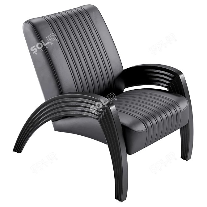 Elegant Status Lounge Chair 3D model image 4