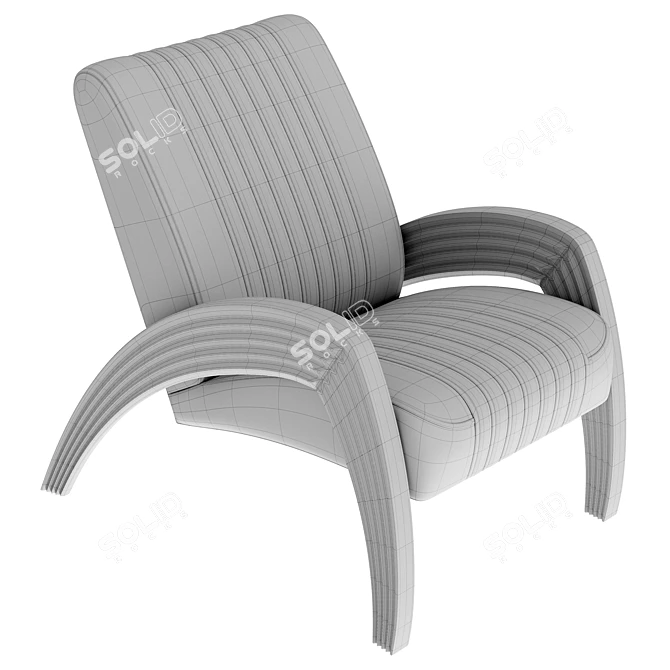 Elegant Status Lounge Chair 3D model image 5