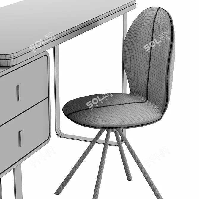 RD-0217 Computer Desk 3D model image 3