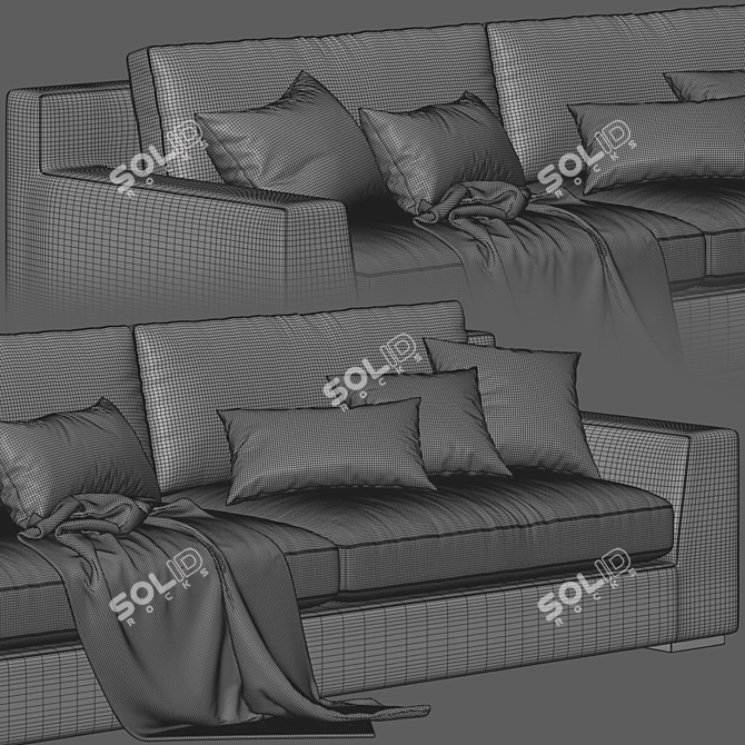 Luxury Marac 2 Seat Sofa 3D model image 3