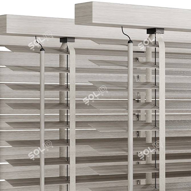 Foldable Wooden Blinds 2015 3D model image 6