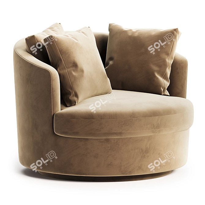 Modern Viv Swivel Chair 3D 3D model image 2