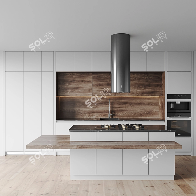 Modern Kitchen 3D Model Pack 3D model image 1