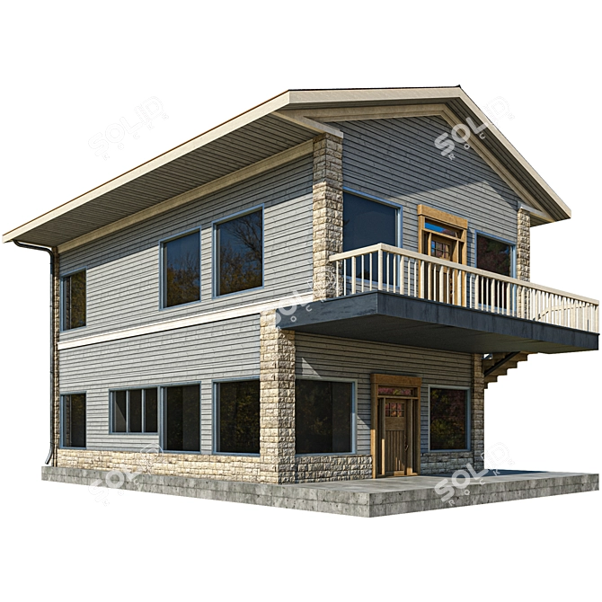  Architectural 3D Model House Render 3D model image 2