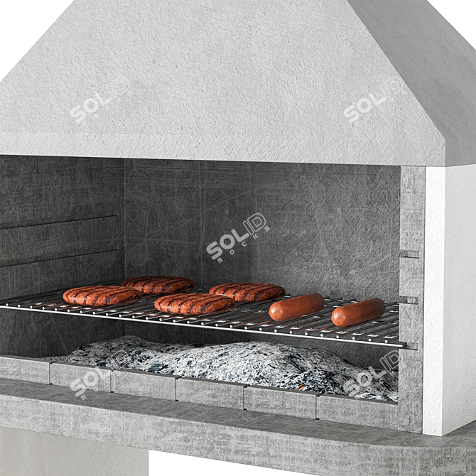  Versatile BBQ Grill Model 3D model image 2