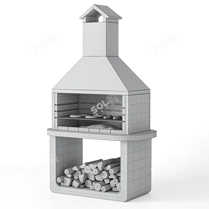  Versatile BBQ Grill Model 3D model image 7