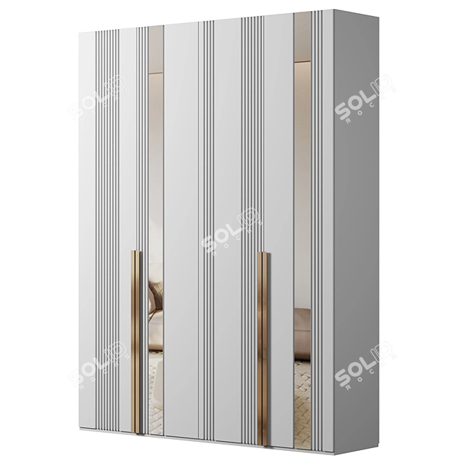  Modular Wardrobe 3D Model 3D model image 2