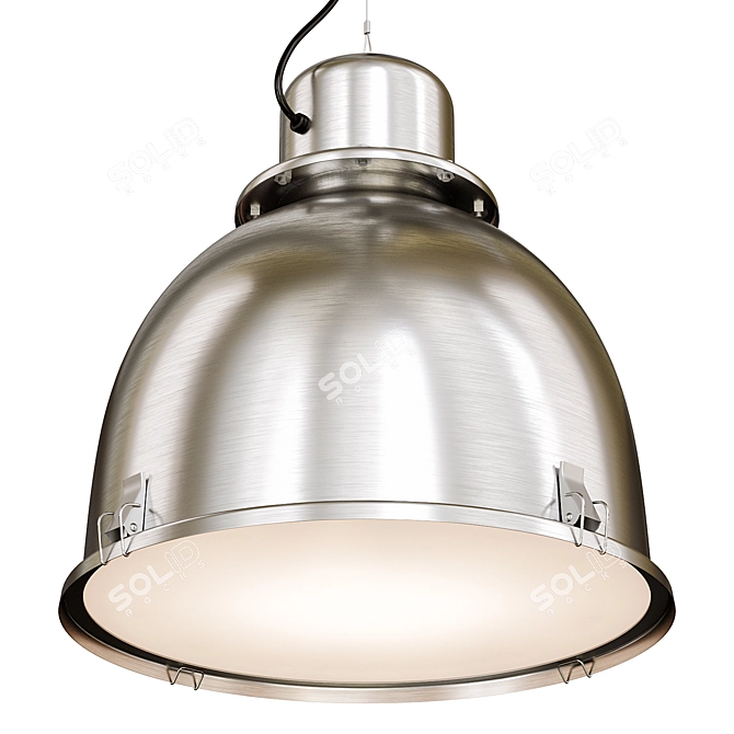 Sleek Stainless Steel Pendant Lamp 3D model image 2