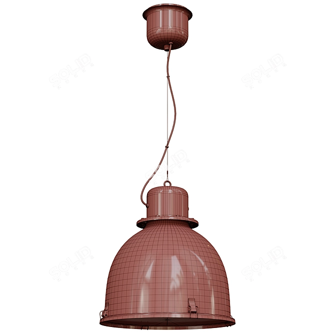 Sleek Stainless Steel Pendant Lamp 3D model image 3