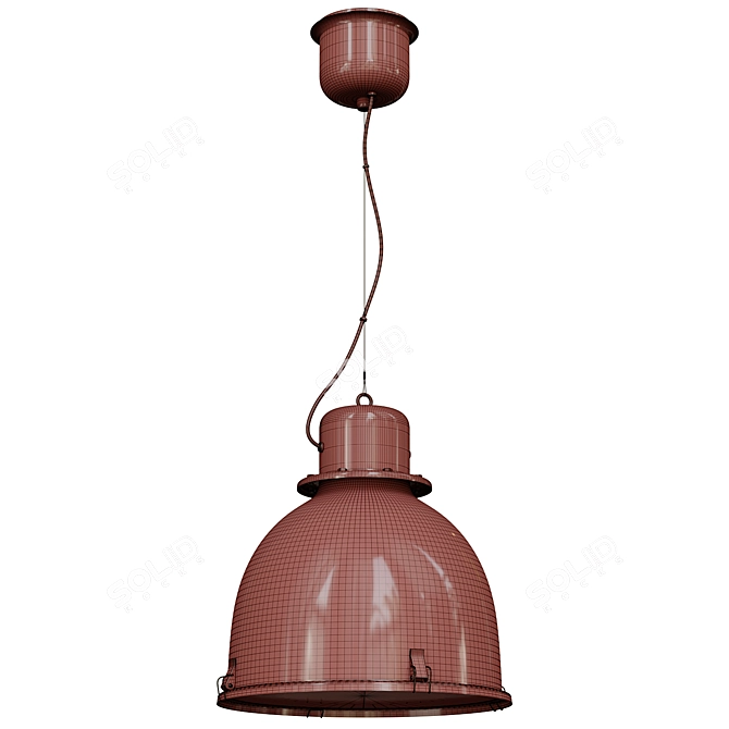 Sleek Stainless Steel Pendant Lamp 3D model image 4