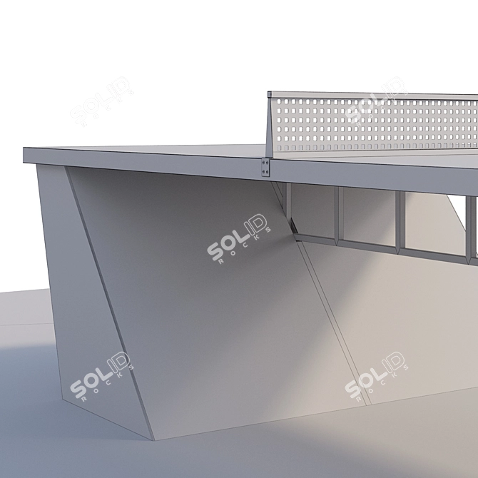 Modern Table Tennis Game Platform 3D model image 6