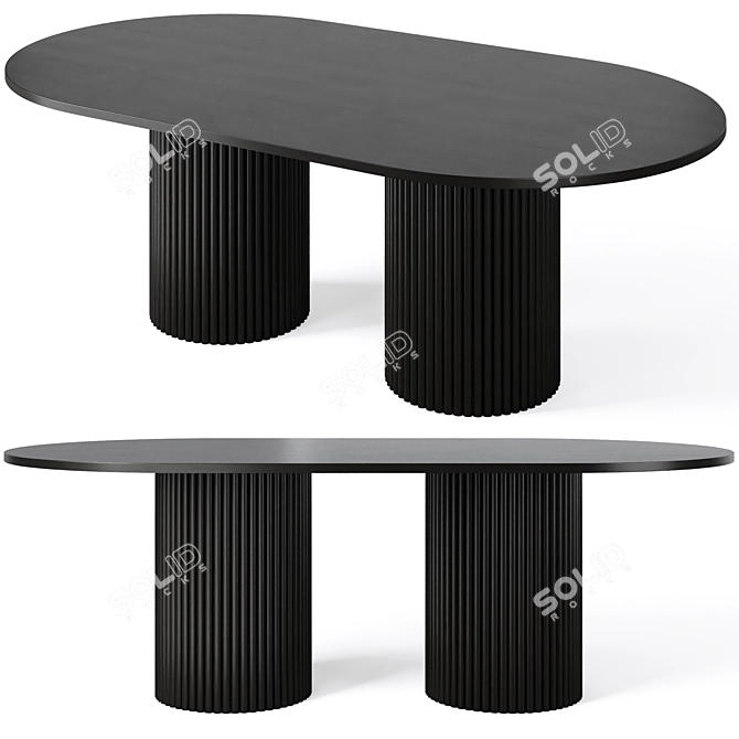 Edinburgh Dining Table with Kato Chair 3D model image 10