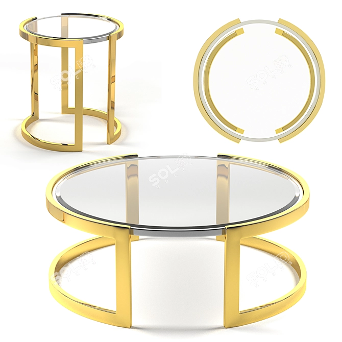 Opera Tables Set - Elegant Design 3D model image 1