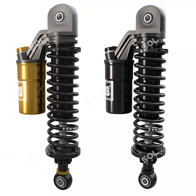 Premium OHLINS Blackline Piggyback Shocks 3D model image 2