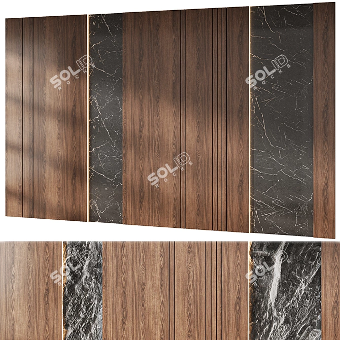 Dimensional Decorative Panel 3D Model 3D model image 2