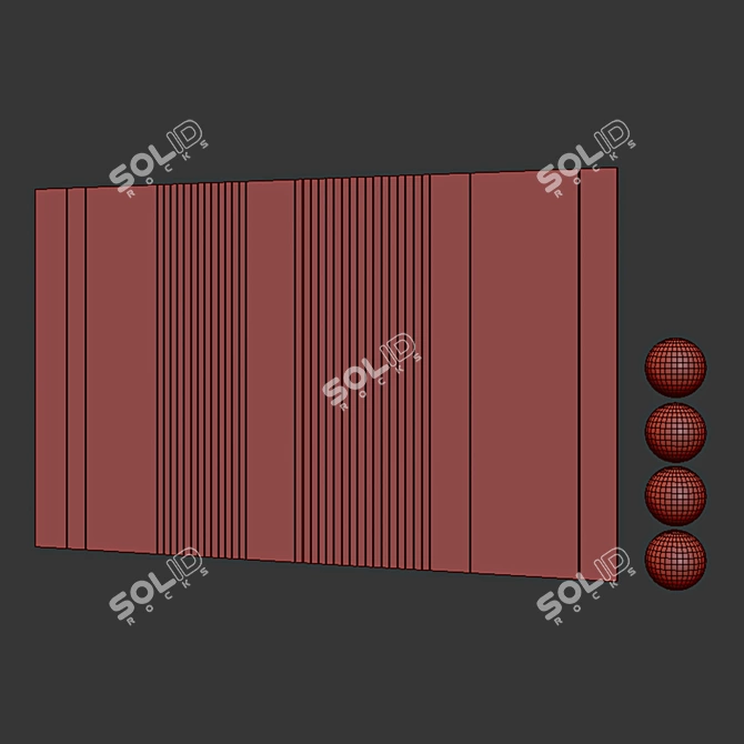 Dimensional Decorative Panel 3D Model 3D model image 5