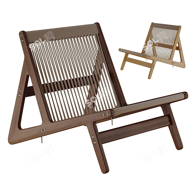Gubi MR01 Initial Lounge Chair 3D model image 1