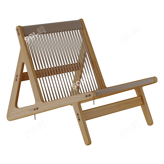 Gubi MR01 Initial Lounge Chair 3D model image 2