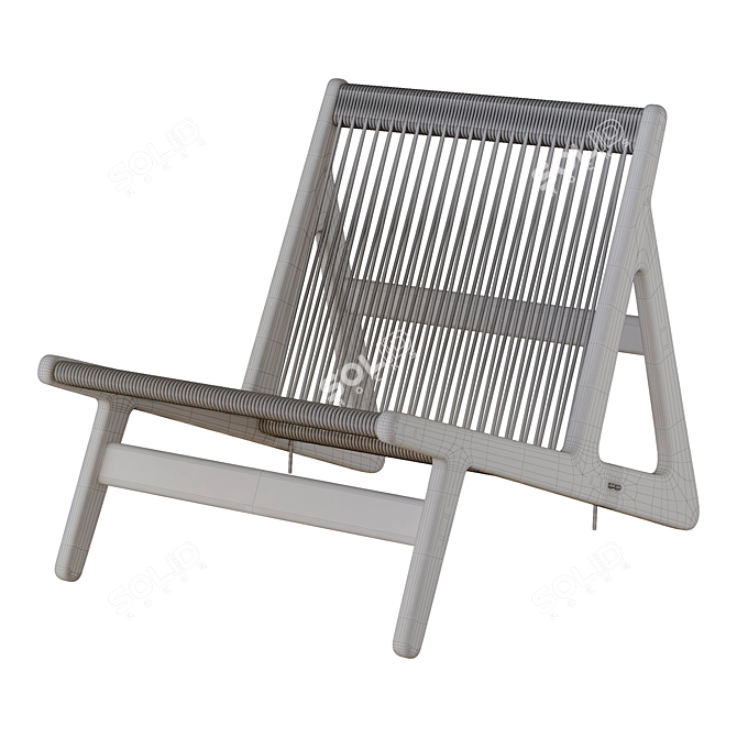 Gubi MR01 Initial Lounge Chair 3D model image 5