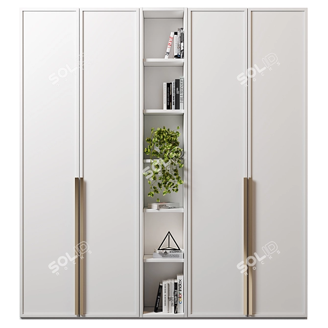 Modular Wardrobe & Shelving Unit 3D model image 1