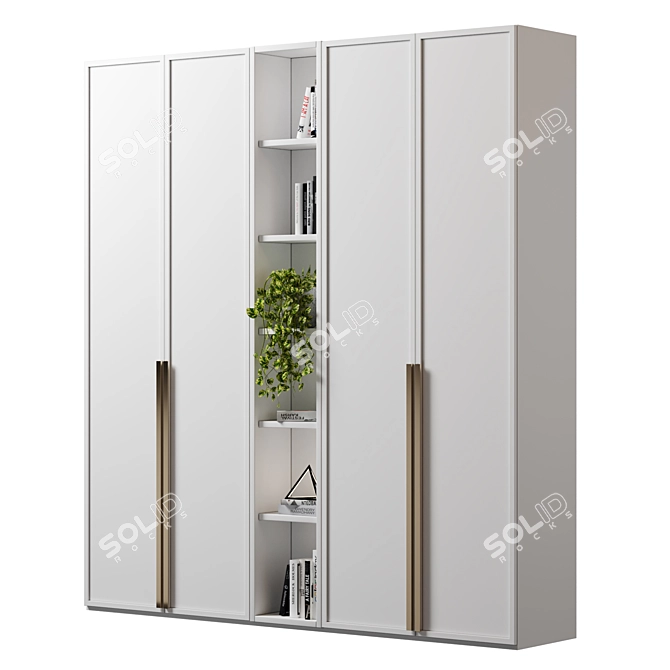 Modular Wardrobe & Shelving Unit 3D model image 2