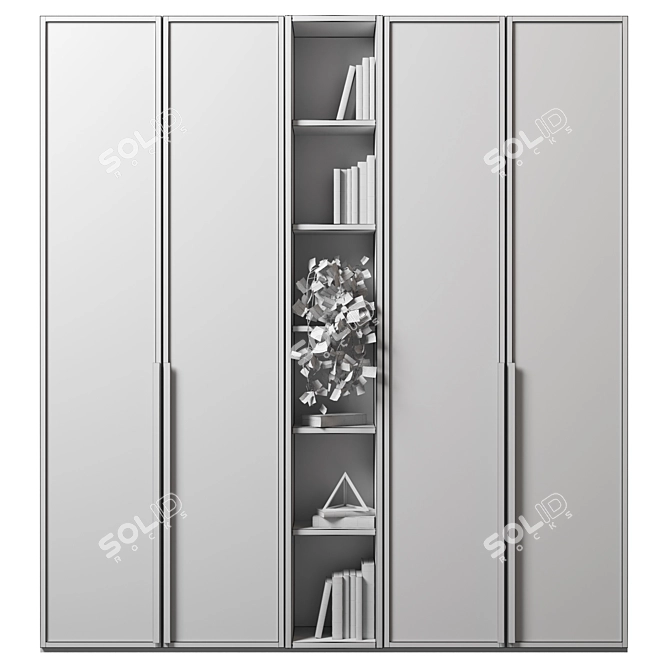 Modular Wardrobe & Shelving Unit 3D model image 3