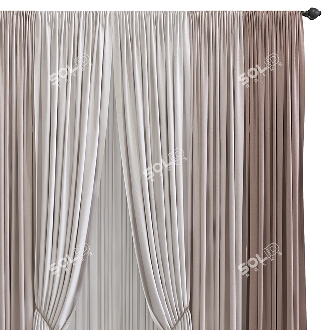 Elegant Curtain #600 3D model image 3