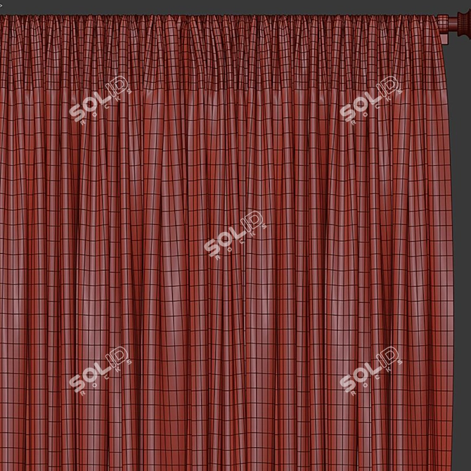 Elegant Curtain #600 3D model image 4