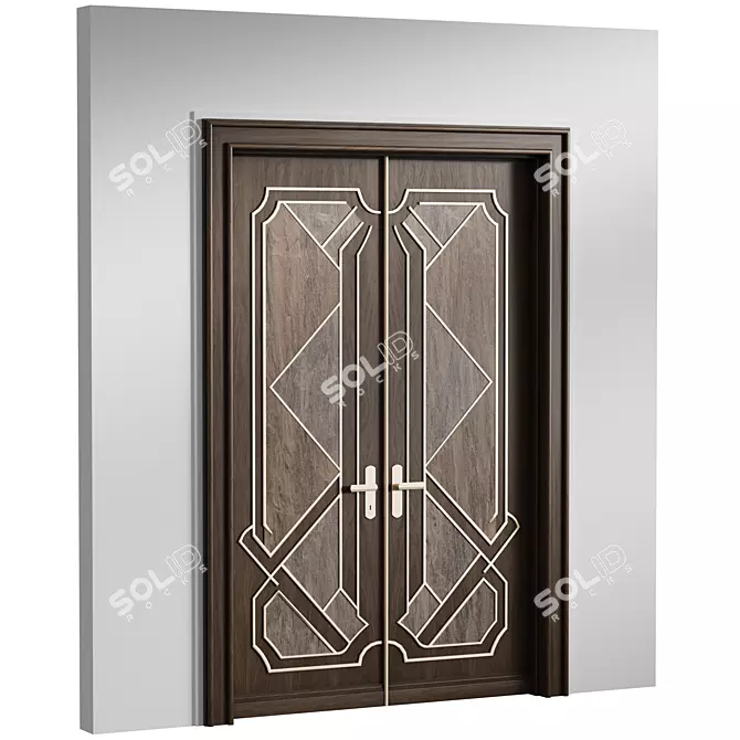  Classic Crown Door: 2400mm Height 3D model image 1