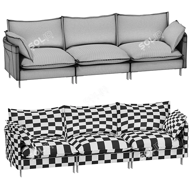 Modular Comfort Sofa "LORUSSO TOM 3D model image 4