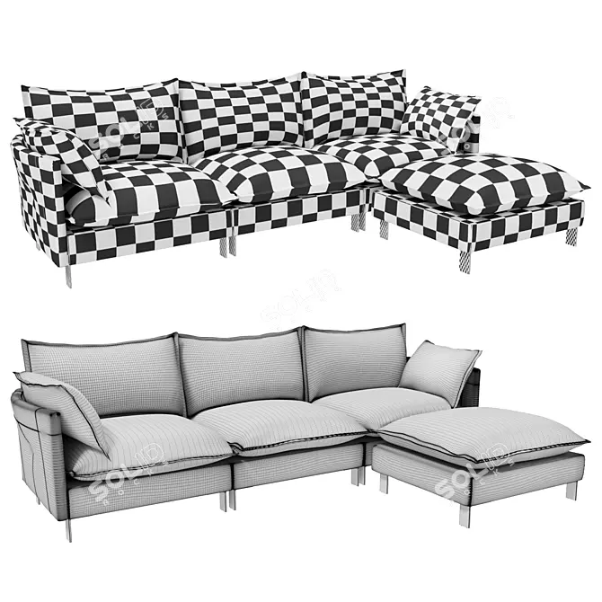 Modular Comfort Sofa "LORUSSO TOM 3D model image 6