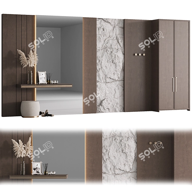 Modern Hallway Composition Set 3D model image 1