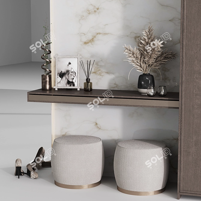 Modern Classic Entryway Composition 3D model image 2