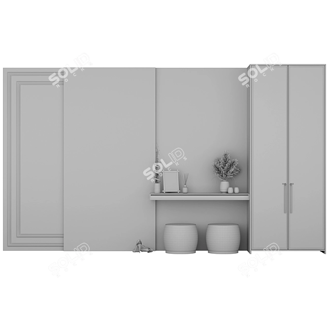 Modern Classic Entryway Composition 3D model image 5