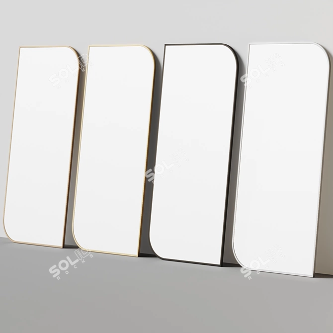 Contemporary Full-Length Mirror Stand/Wall Décor 3D model image 4