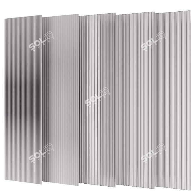 Customizable 3D Milled Panel Collection 3D model image 7