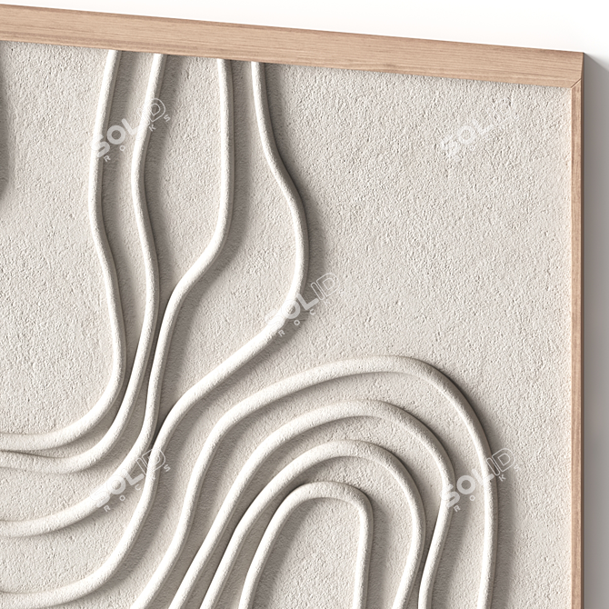 Stone Relief Artwork - Texture Wall Decor 3D model image 2