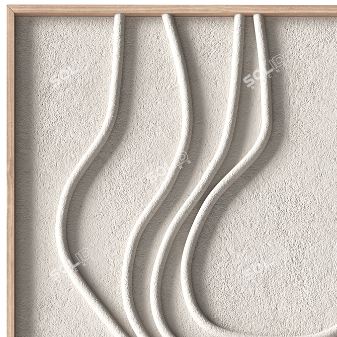 Stone Relief Artwork - Texture Wall Decor 3D model image 5