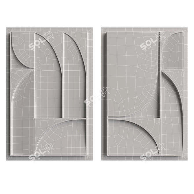 Geometric Relief Art Set - Annemieke van Beek Design 3D model image 4