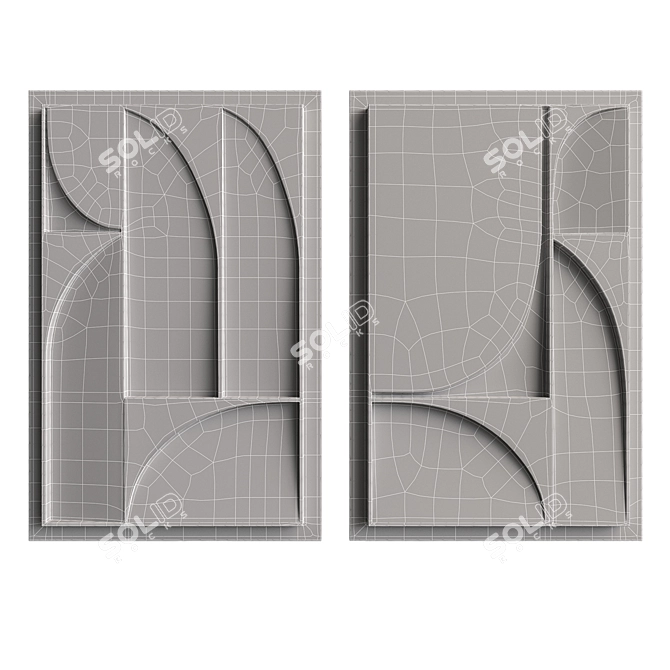 Geometric Relief Art Set - Annemieke van Beek Design 3D model image 6