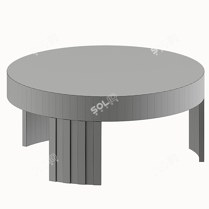 Modern Marquetry Folk Table 3D model image 9