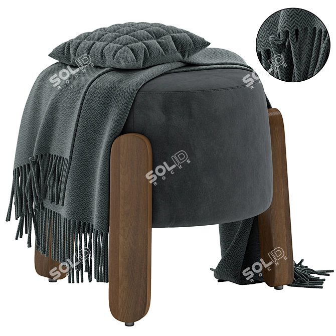 Luxury Lou Stool Duo Texture 3D model image 1