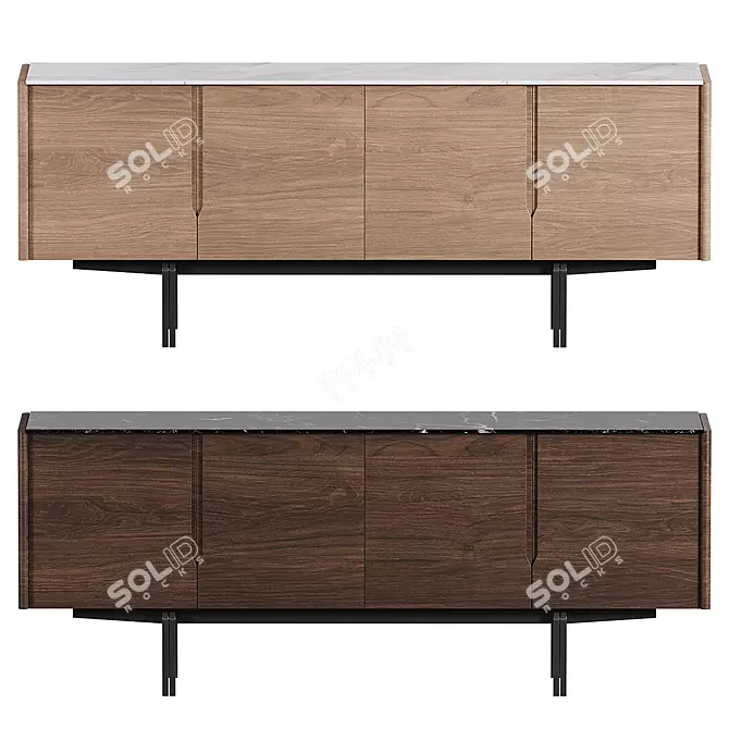 Wewood Panama Sideboard: Wooden Elegance 3D model image 2