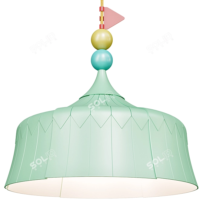 Modern Pendant Lamp Light Green 3D model image 2