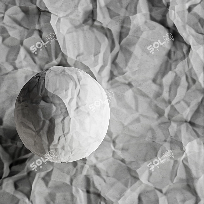 Crumpled Paper PBR Textures Set 3D model image 3