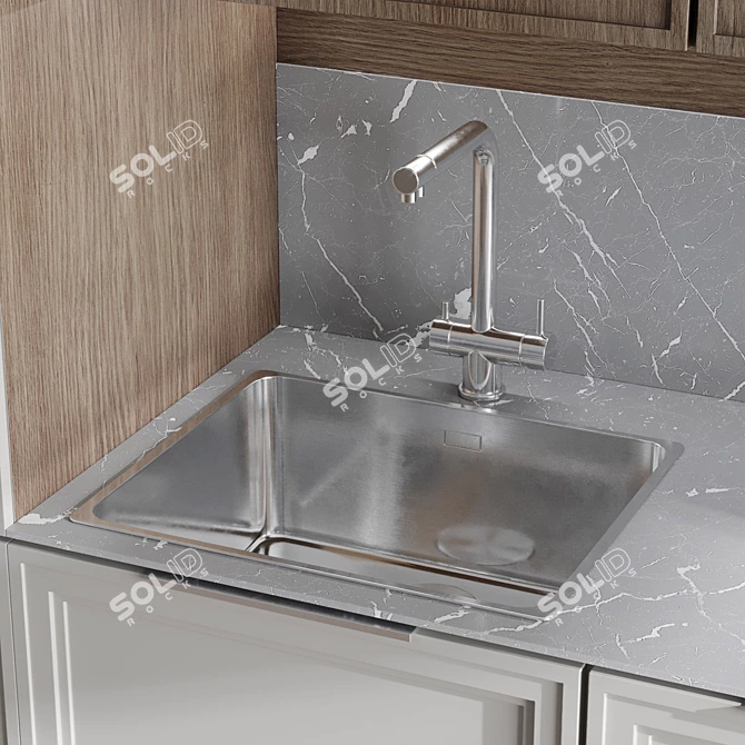 Bosch Neoclassical Kitchen Set 53 3D model image 3