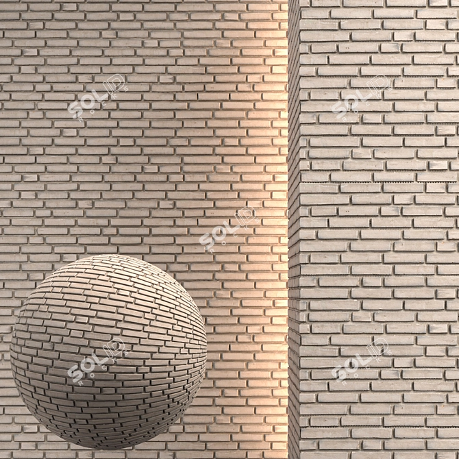 Seamless Texture Set with Displacement 3D model image 1