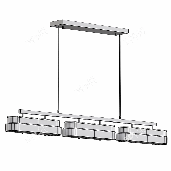 Elegant Spate Pendant Lamp 3D model image 3