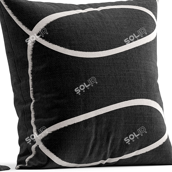 Fabric Decorative Cushion 16 3D model image 3